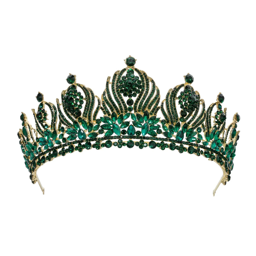 Baroque Wedding Crowns For Queen Crystal Bridal Tiara Crown For Pageant Miss Universe Diadem Prom Wedding Hair Jewelry Headdress as picture 4