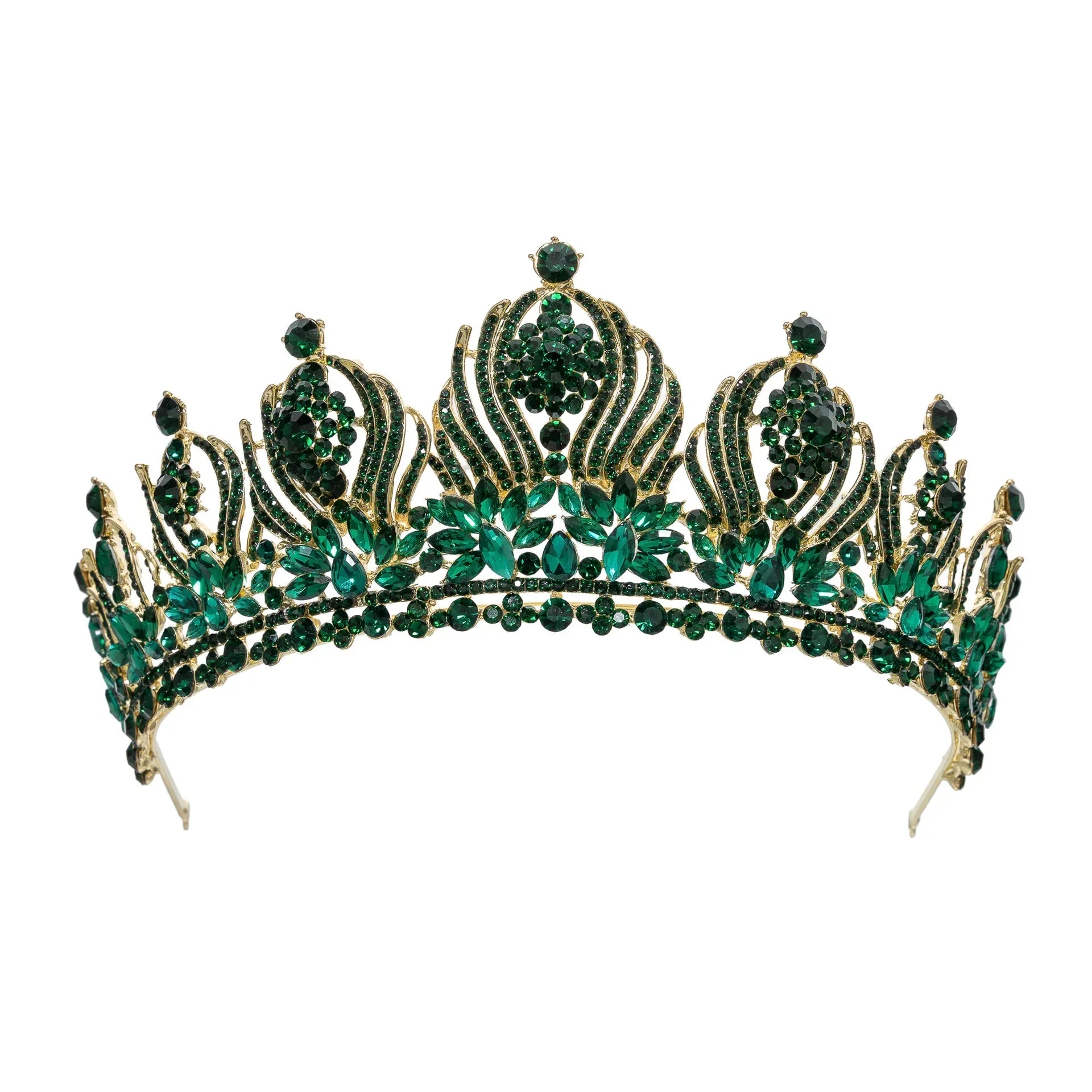 Baroque Wedding Crowns For Queen Crystal Bridal Tiara Crown For Pageant Miss Universe Diadem Prom Wedding Hair Jewelry Headdress as picture 4