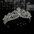 Baroque Wedding Crowns For Bride Luxury Crystal Pearl Queen Bridal Crown Tiara For Pageant Women Wedding Hair Jewerly Headdress as pic