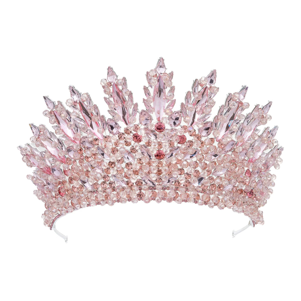 Baroque Women's Crowns For Wedding Headdress Queen Crystal Bridal Tiara Crown For Pageant Diadem Party Prom Bride Hair Jewelry as picture 1