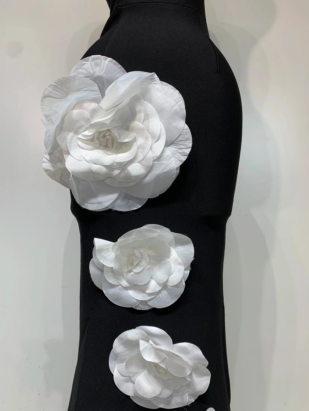 Women Sexy Strapless Backless Flower Maxi Long Bandage Dress  Knitted Celebrity Elegant Evening Club Party Birthday Dresses