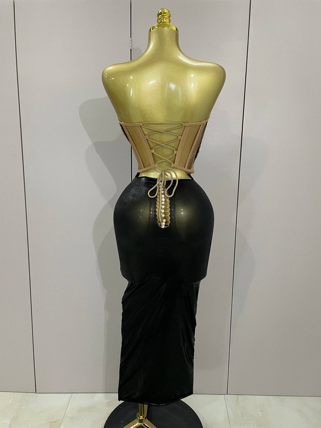 Black Shiny Sequin Sexy Chest Wrapped Dress   Women Fashion Eveing Celebrate Birthday Party Stage Costume