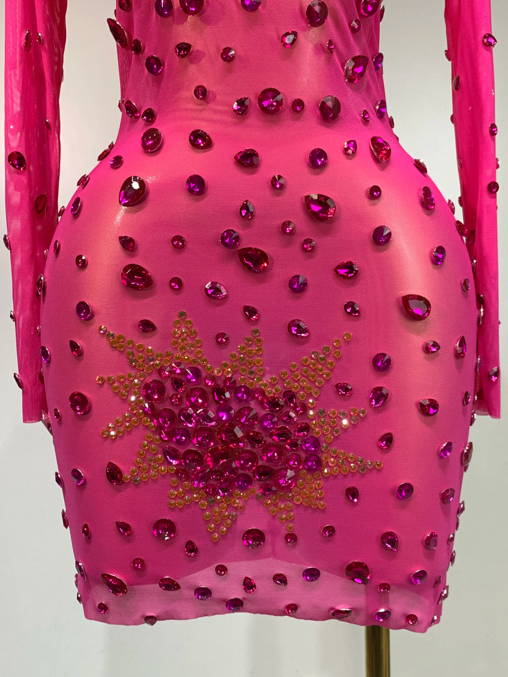 Sparkly Rhinestone Sexy Bodycon Dress New Fashion Nightclub Stage Outfit Luxury Birthday Party Dresses