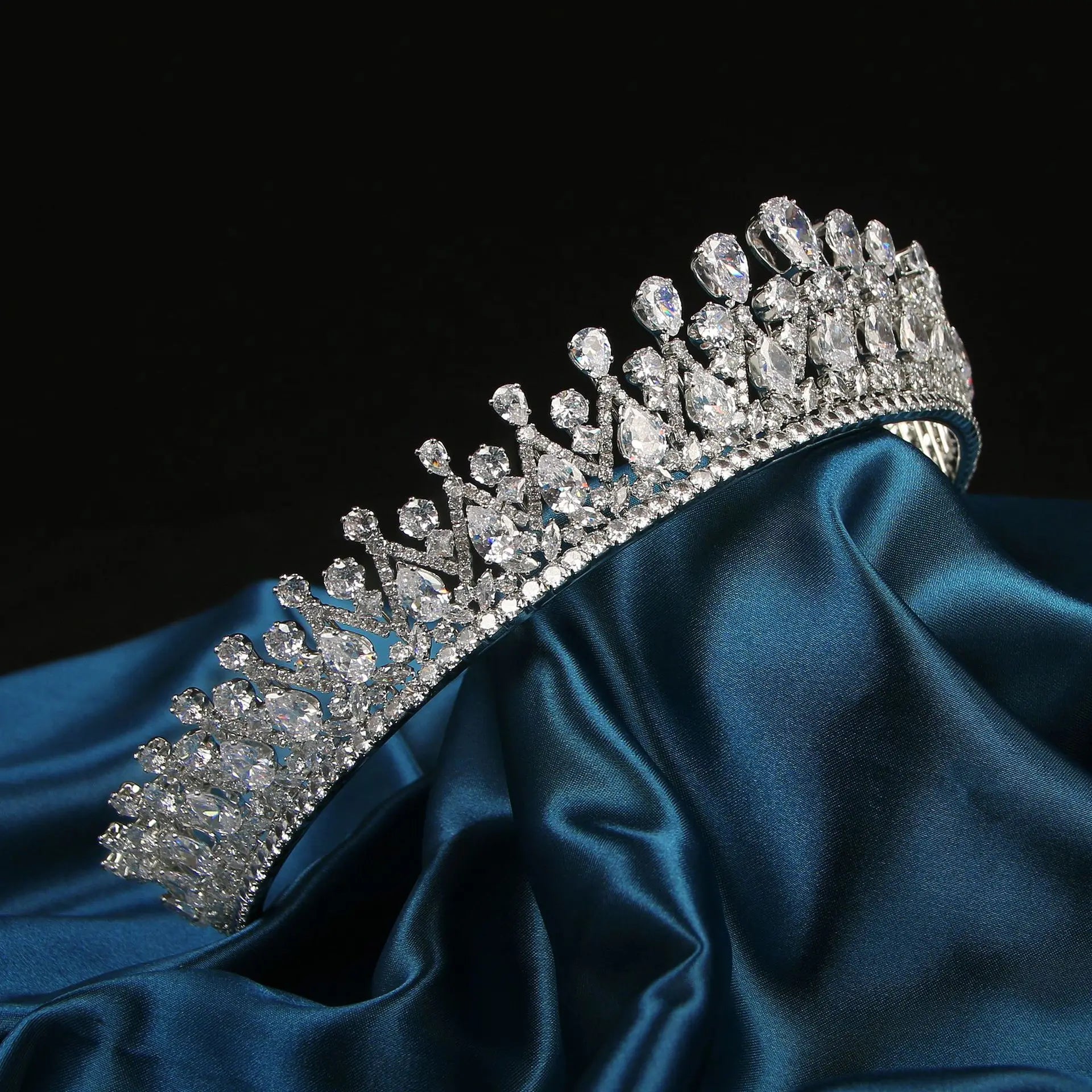 AAA Zircon Zirconia Tiaras Crowns Luxury Headbands For Brides Birthday Gift Headpieces Wedding Hair Accessories Bridal Jewelry