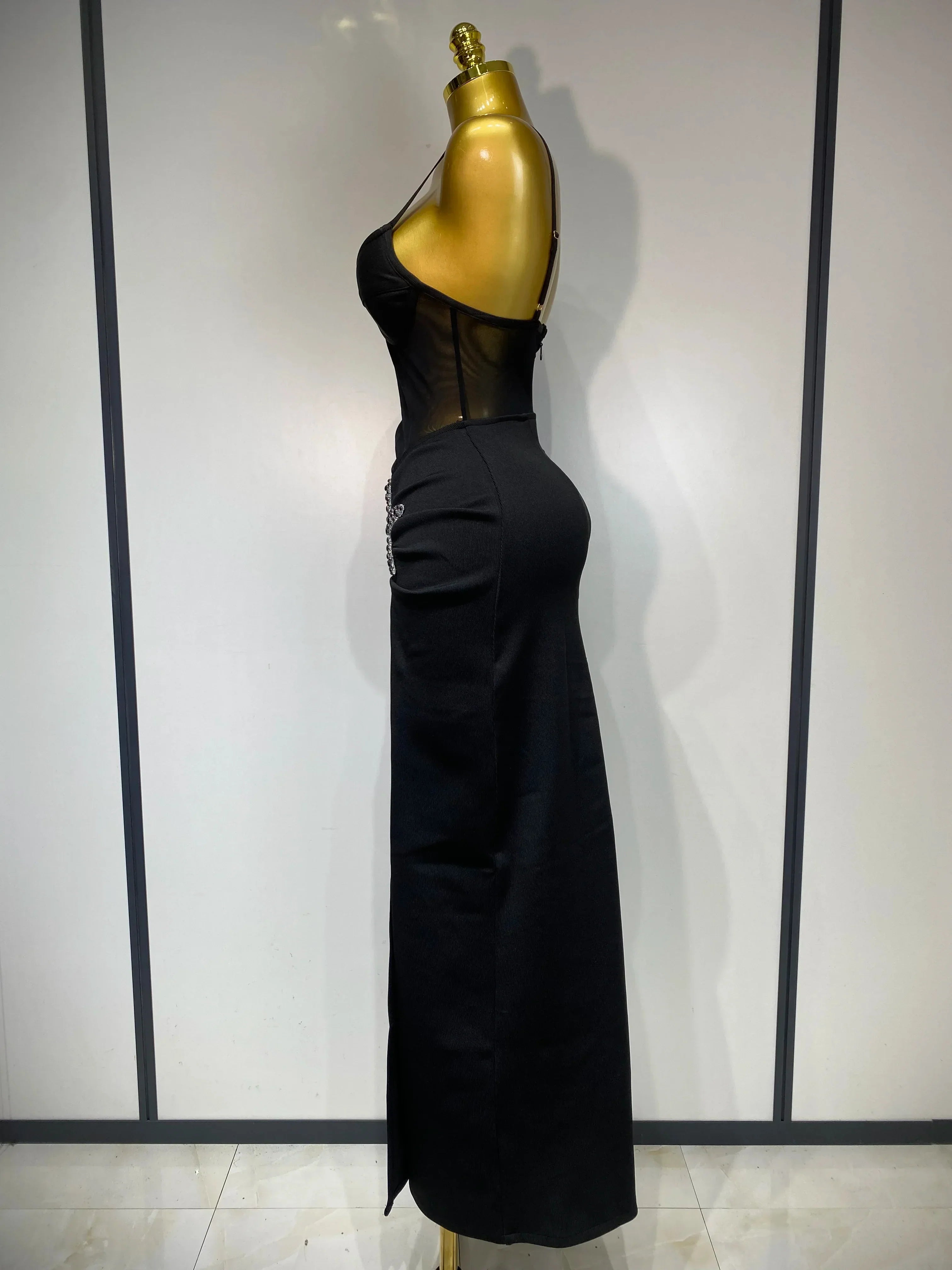 Sexy Long Dress Starfish Decoration Bandage Dress Women  Elegant Style Fashion Evenig Party Luxury Birthday Prom Gowns