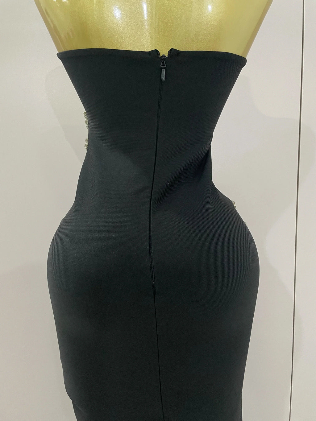 Sexy Strapless Diamond Lines Bodycon Bandage Long Dress  Women Celebrity Red Carpet Elegant Evening Birthday Party Dresses