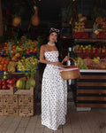 Polka Dot Strapless Aline Party Dress