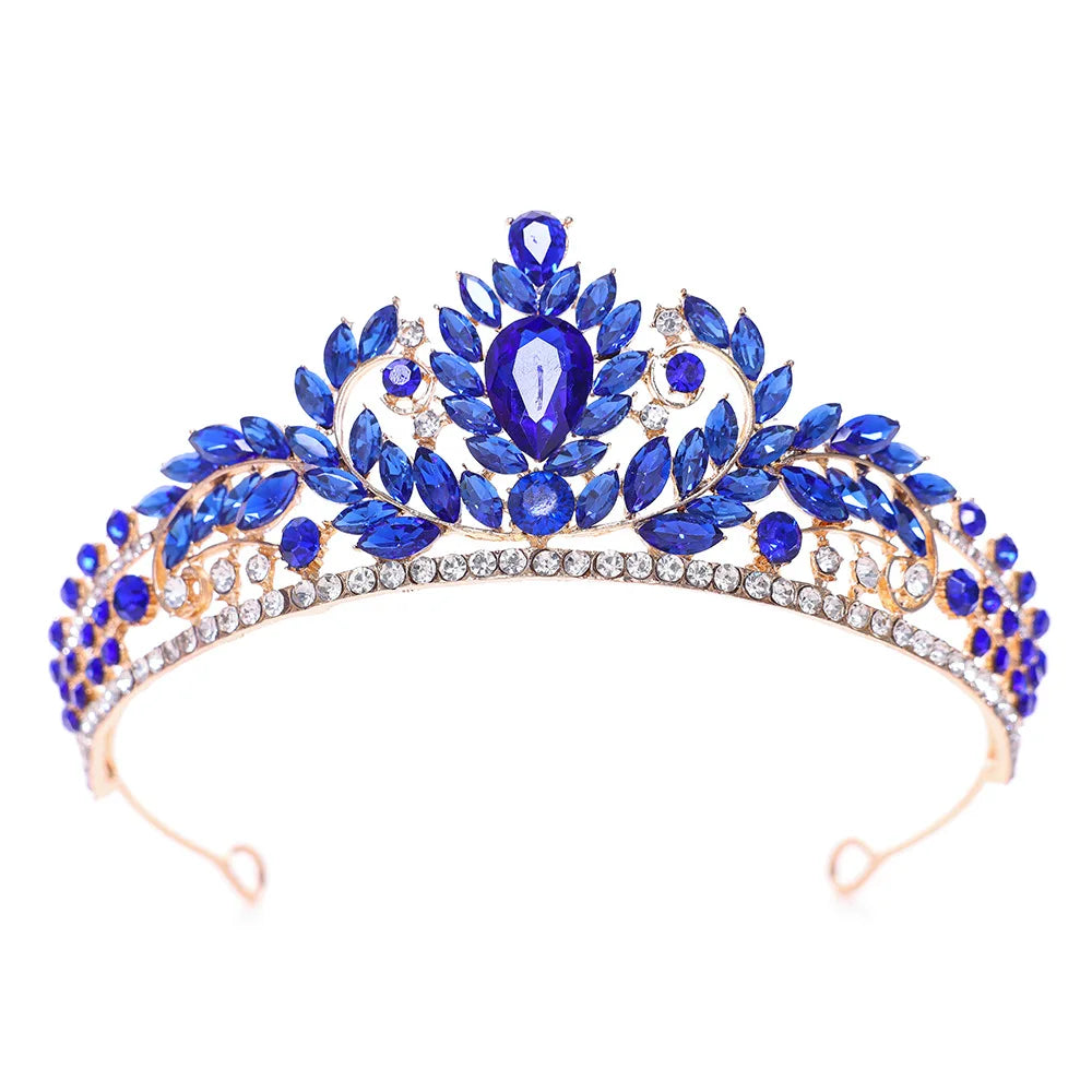 Baroque Bridal Tiara Crown For Wedding Rhinestone Queen Princess Crowns For Pageant Women Girl Diadem Hair Jewelry Headpiece as picture 2