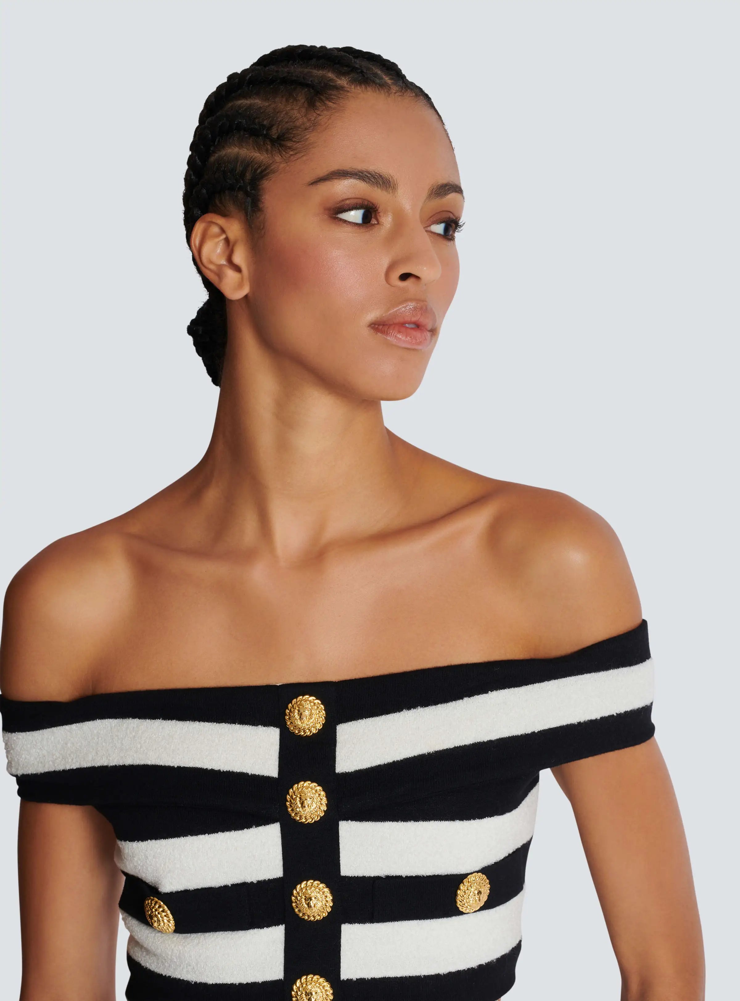 Women Sexy Slash Neck Striped 2 Pieces Bodycon Bandage Dress 2 Pieces Celebrate Evening Party Cocktail Dress