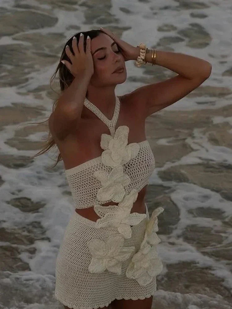 Lisandra Knit Flower Dress