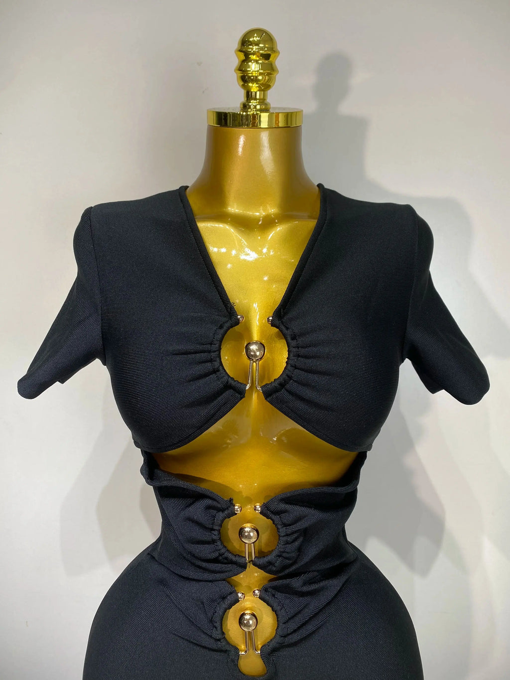 Women Sexy Cut Out Short Sleeve Bodycon Long Dress  Party Evening Celebrate Birthday Black Bandage Knitted Club Prom Gown