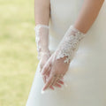 Short Bridal Gloves Pearl Wristband Wedding Glove For Women Girl Gift Party Evening Dress Jewelry Bride Accessories a