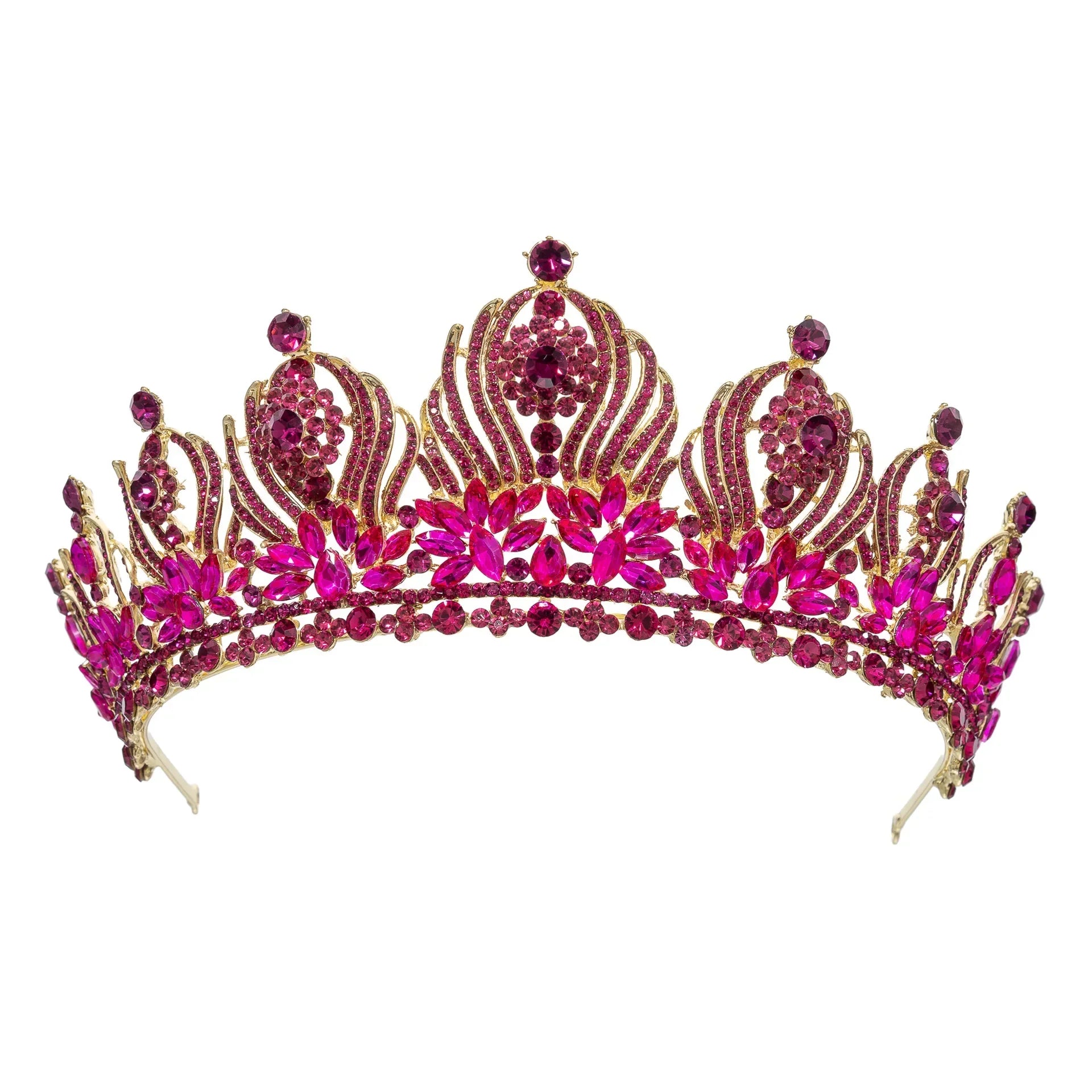 Baroque Wedding Crowns For Queen Crystal Bridal Tiara Crown For Pageant Miss Universe Diadem Prom Wedding Hair Jewelry Headdress as picture 3