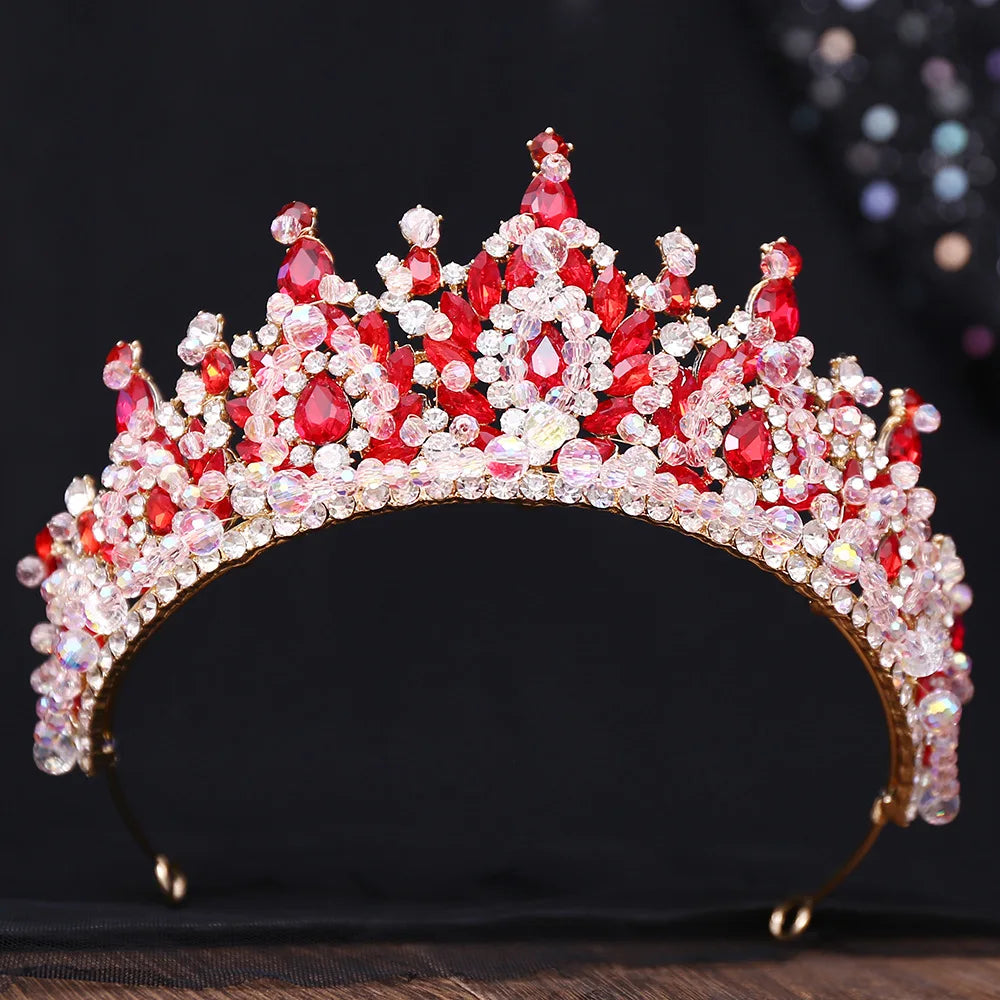 Princess Queen Crowns For Wedding Bride Headdress Crystal Bridal Tiara Crown For Pageant Women Diadem Wedding Hair Accessories