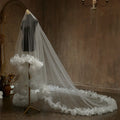 Luxury Long Bridal Veil Lace Wedding Veils For Brides Evening Dinner Party Dress Women Girl Gifts Hair Accessories Jewelry a