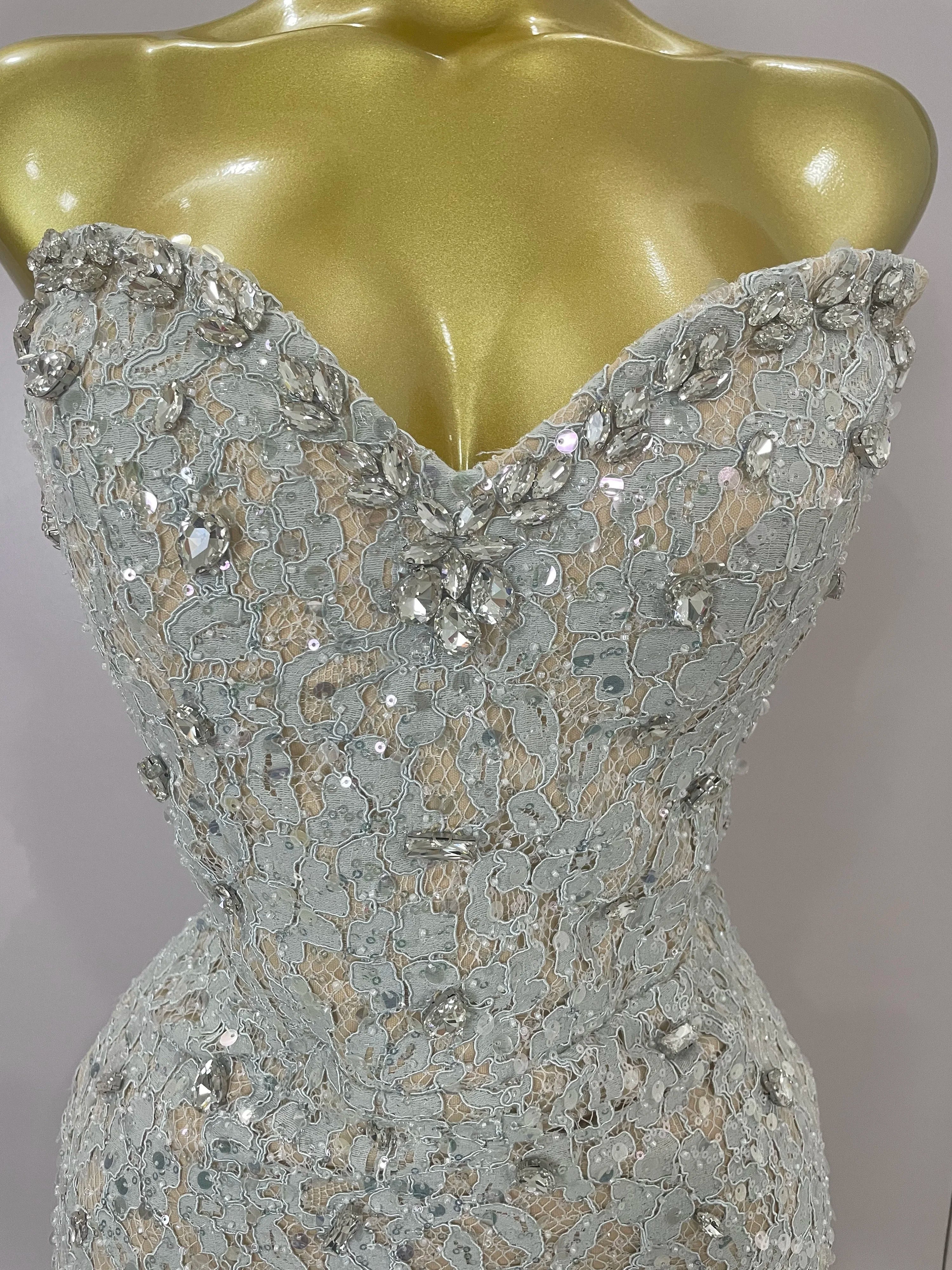 Luxury Sparkle Diamond Tassel Halter Cocktail Dress  Women Elegant Evening Formal Gowns Wedding Party Dresses Stage Costumes