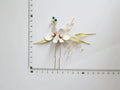 Bridal Jewelry Imitation Pearl Hairpin Gold Color Head Piece For Brides Women Flower Leaf Hair Comb Pin Clip Wedding Accessories b