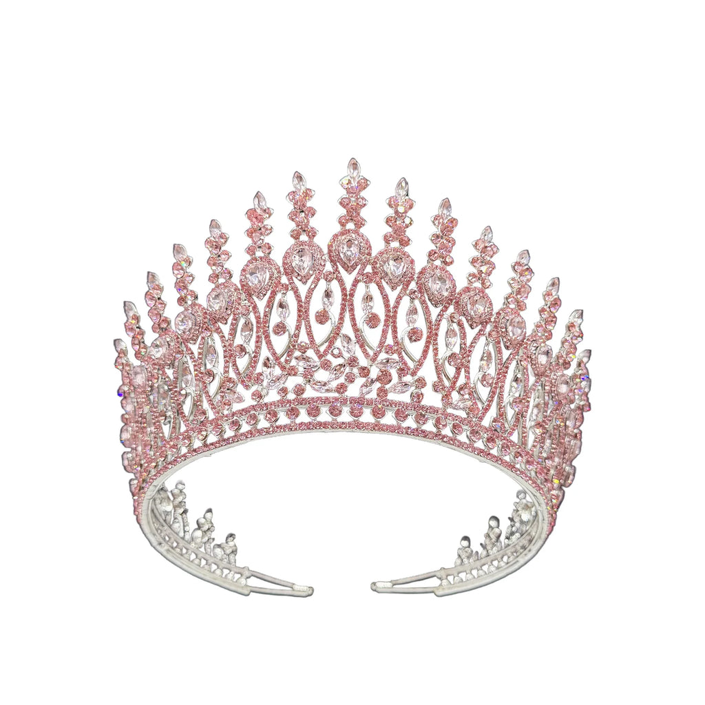 Baroque Queen Crowns For Women Crystal Bridal Tiara Crown For Wedding Pageant Bride Headpiece Party Prom Hair Jewelry Headdress as picture 4