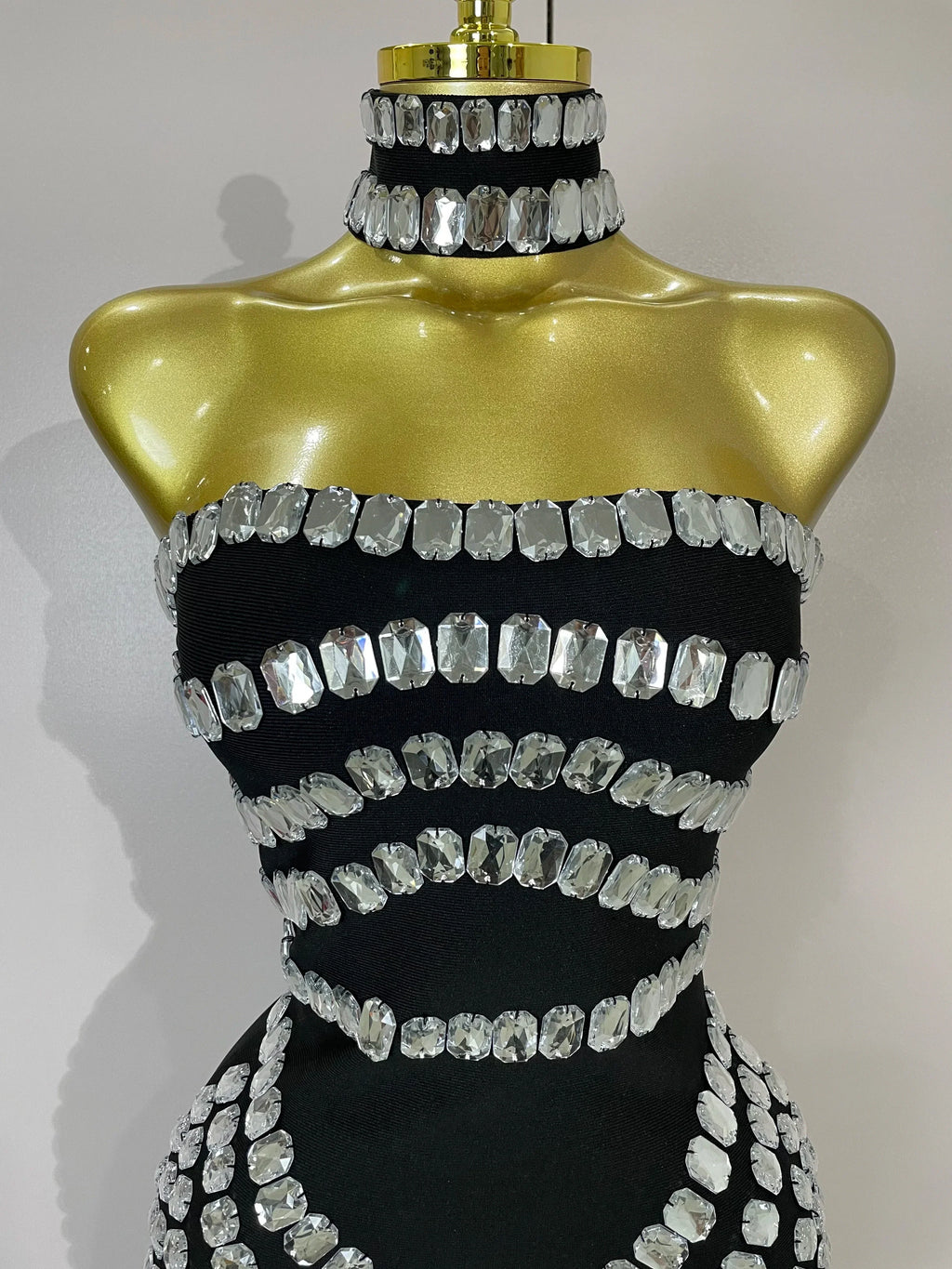 Women Sexy Backless Strapless Black Beading Long Bandage Bodycon Dress  Celebrity Elegant Evening Luxury Birthday Dresses