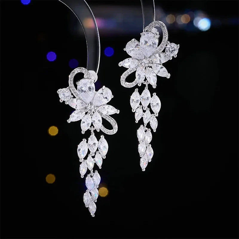 AAA Zircon Tiaras and Crowns CZ Zirconia Headband For Bride Women Princess Queen Diadem Wedding Accessories Bridal Hair Jewelry silver color 1