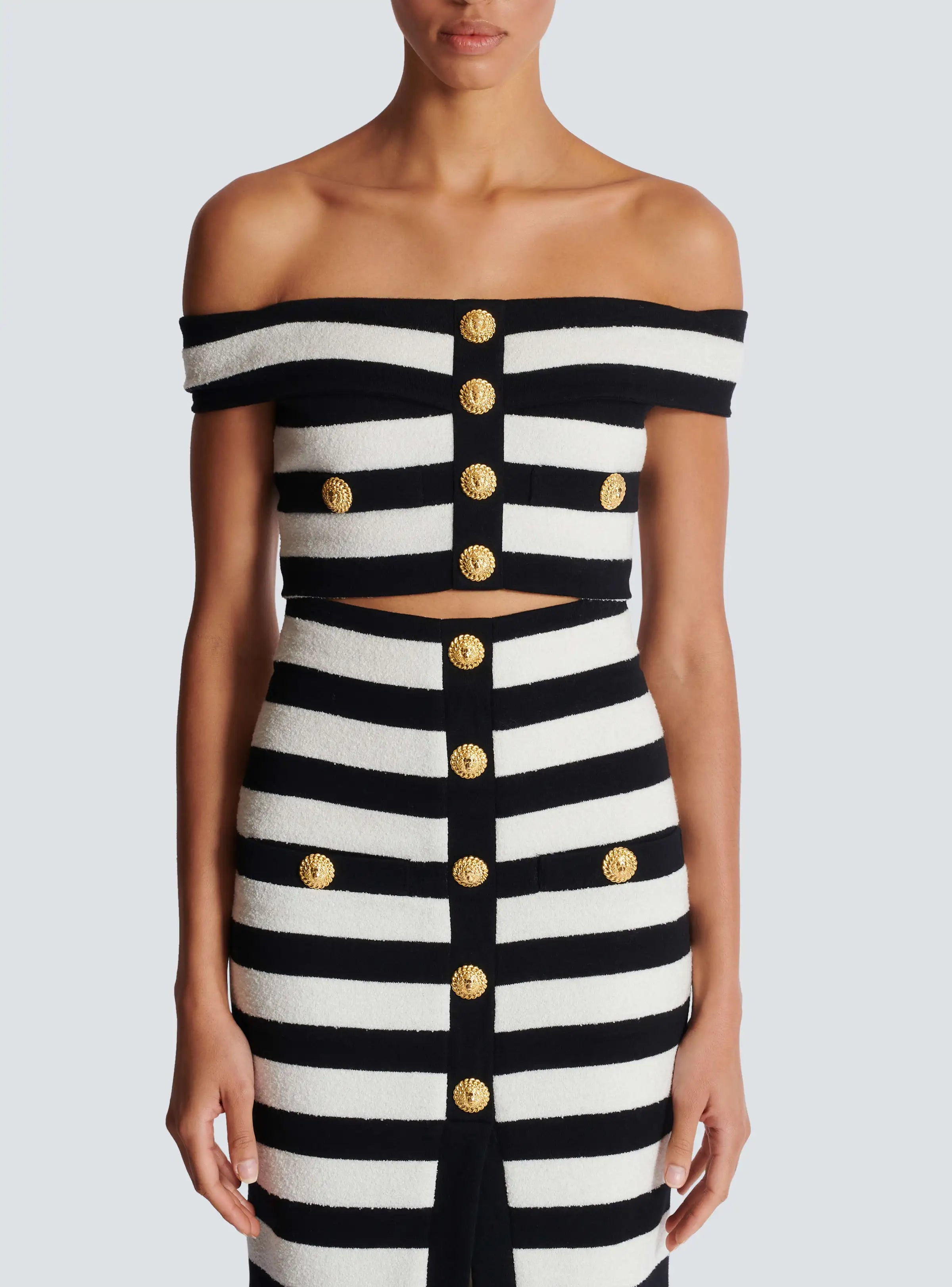 Women Sexy Slash Neck Striped 2 Pieces Bodycon Bandage Dress 2 Pieces Celebrate Evening Party Cocktail Dress