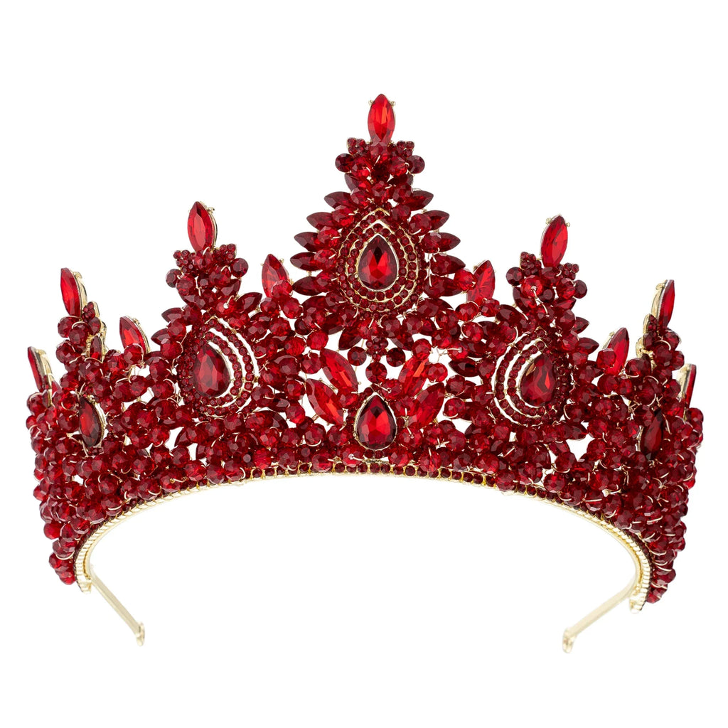 Crystal Queen Crowns For Women Princess Bridal Tiara Crown For Wedding Pageant Bride Headpiece Party Prom Hair Jewelry Headdress as picture