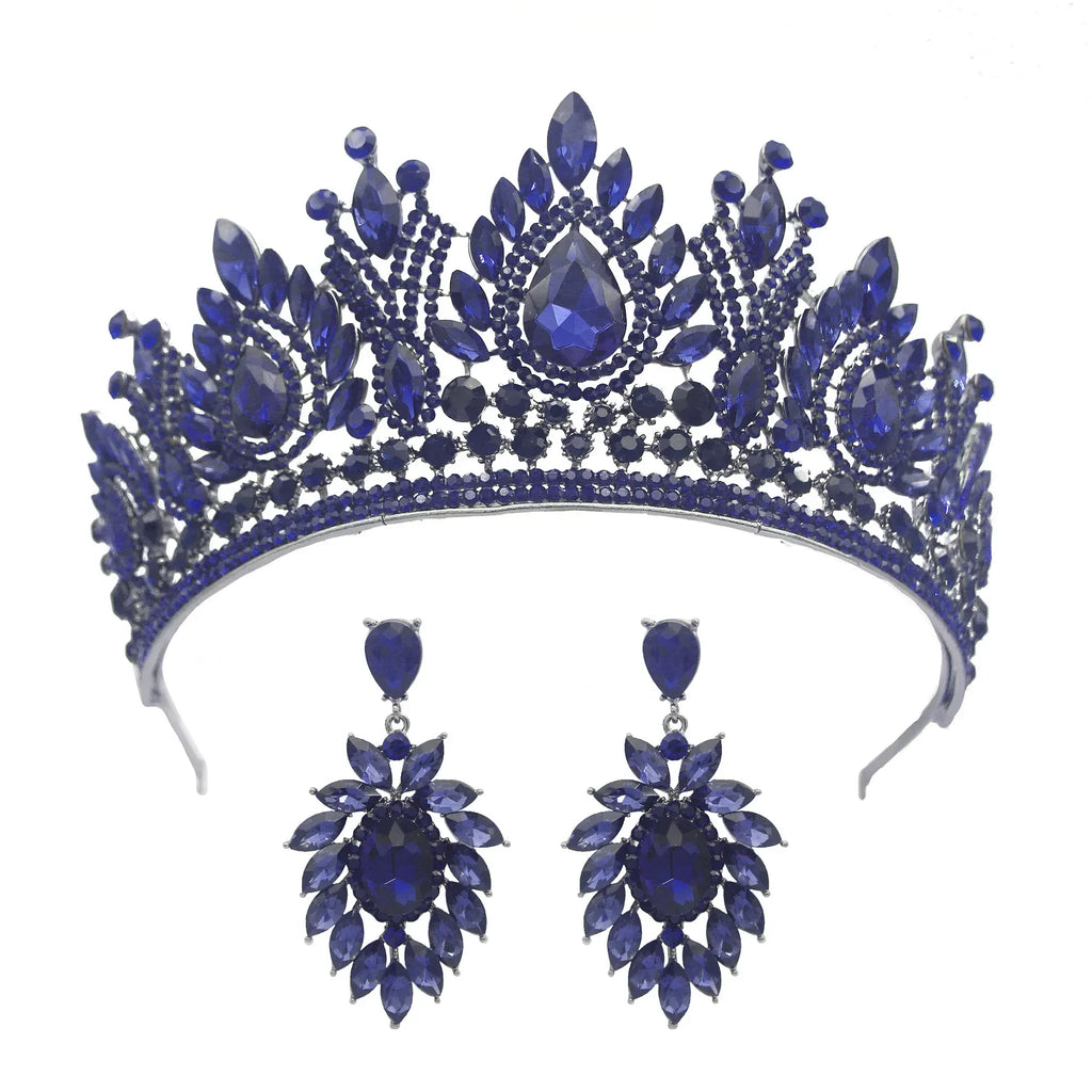 Baroque Queen Crowns For Women Crystal Bridal Tiara Crown For Wedding Bride Pageant Diadem Party Prom Hair Jewelry Headdress as picture 2