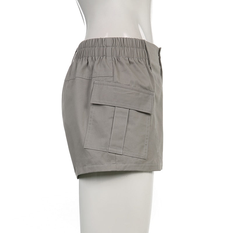 Low Waisted Shorts Harajuku Retro Basic Casual Sporty Bottom Women Biker