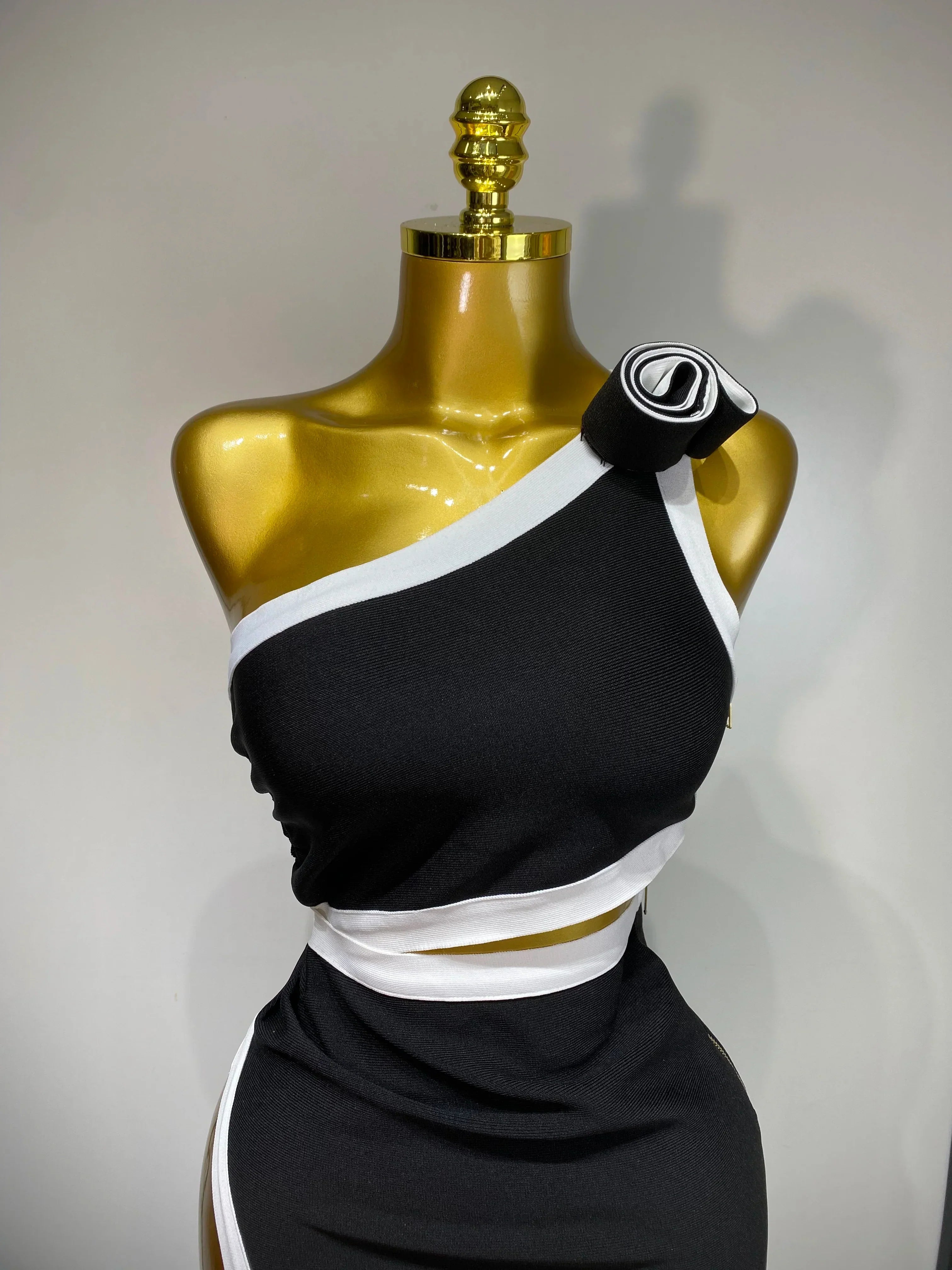 Women Celebrity Sexy One Shoulder Cut Out Split Maxi Long Bodycon Bandage Dress  Elegant Evening Club Birthday Party Dress