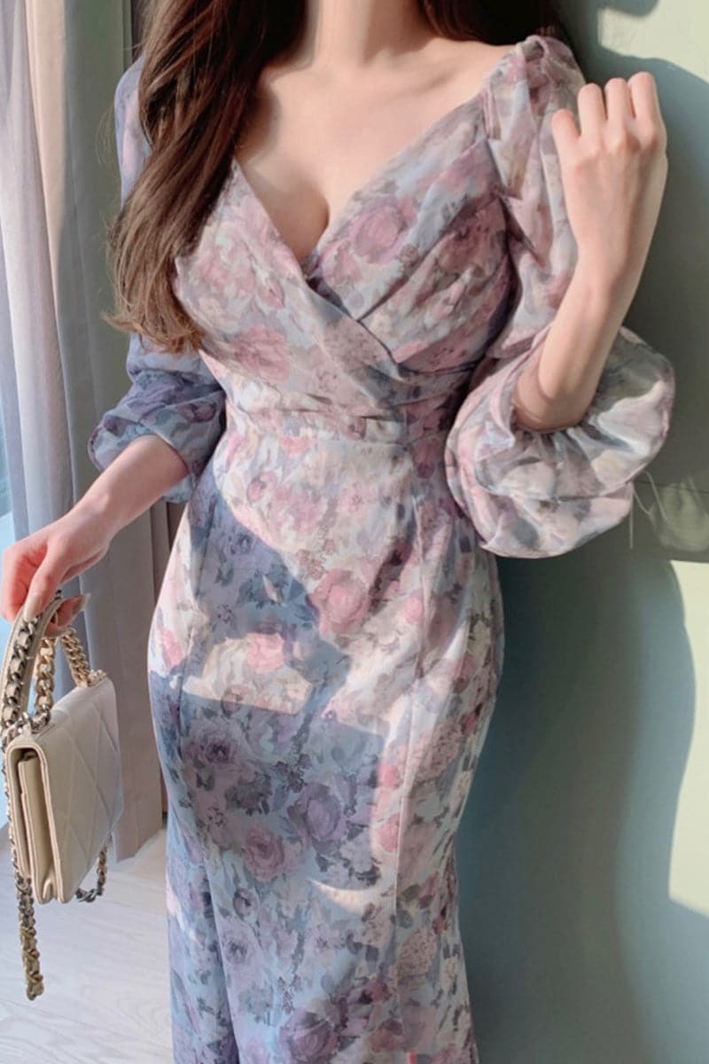 Sannian Women Spring Elegant Vneck Dress