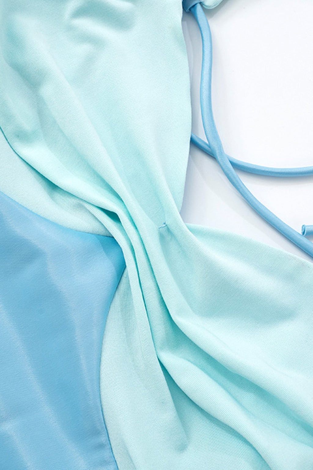 Satin Contrast Color Tie up Cami Dress