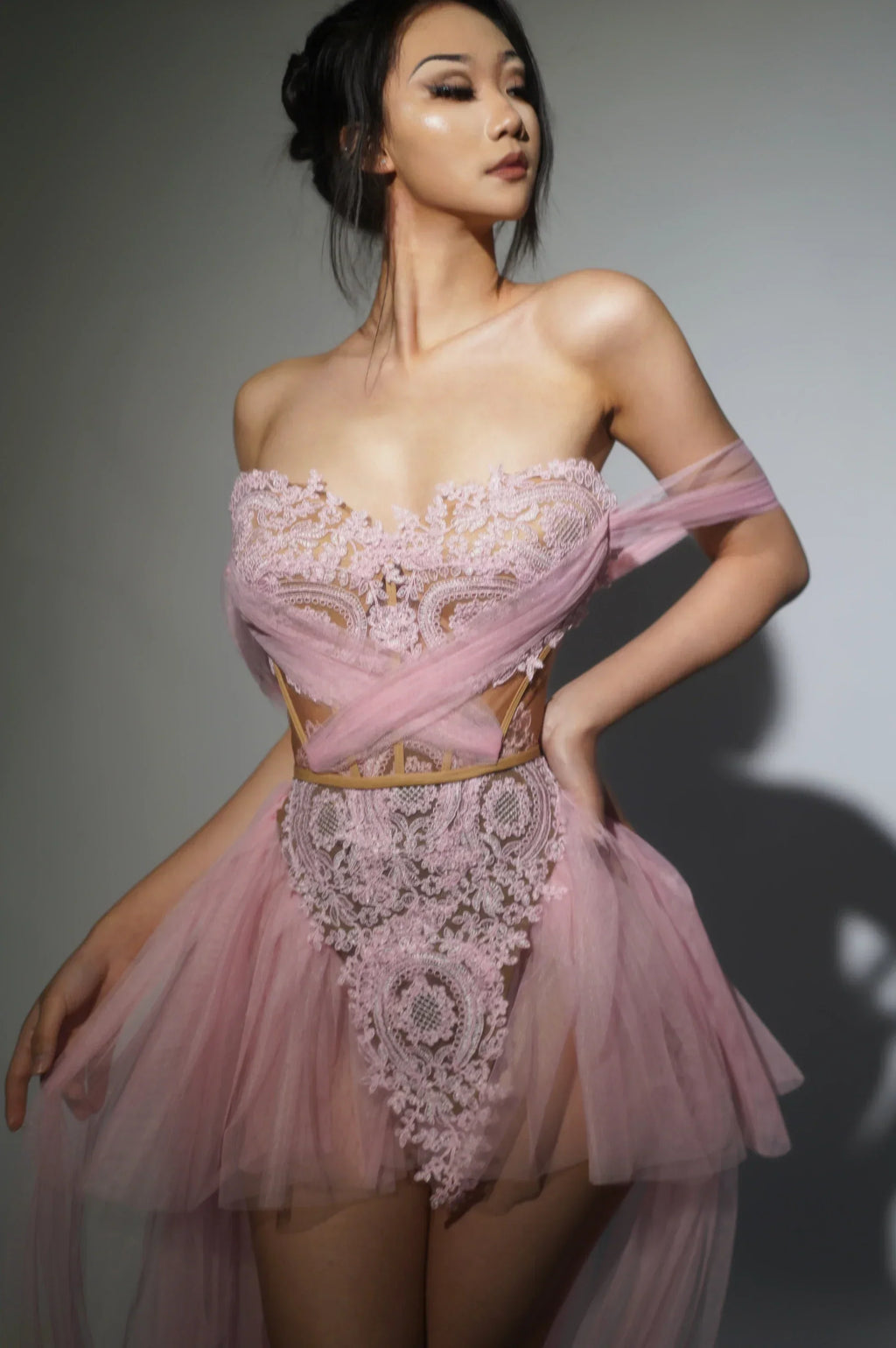 Arrived Sparkly Sequin Sexy Tops Skirt 2 PCS Set Women Celebrate Party Birthday NightClub Performance Stage Show Wear Pink