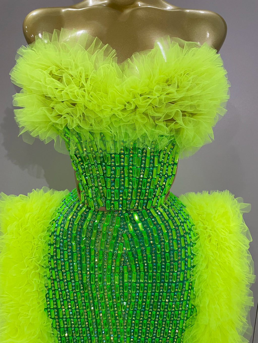 Sparkly Rhinestone Sexy Strapless Tops Skirt 2 PCS Set  Women Celebrate Evening Prom Birthday Dress Nightclub Stage Outfit