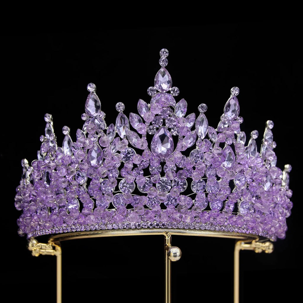 Big Wedding Crowns For Queens Bride Hair Jewelry Headdress Crystal Bridal Tiaras Crowns For Pageant Miss Universe Accessories as picture 3