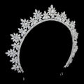Bridal Hair Jewelry CZ Zircon Tiara Headband Cubic Zirconia Headpiece Crown For Brides Women Prom Headdress Wedding Accessories d