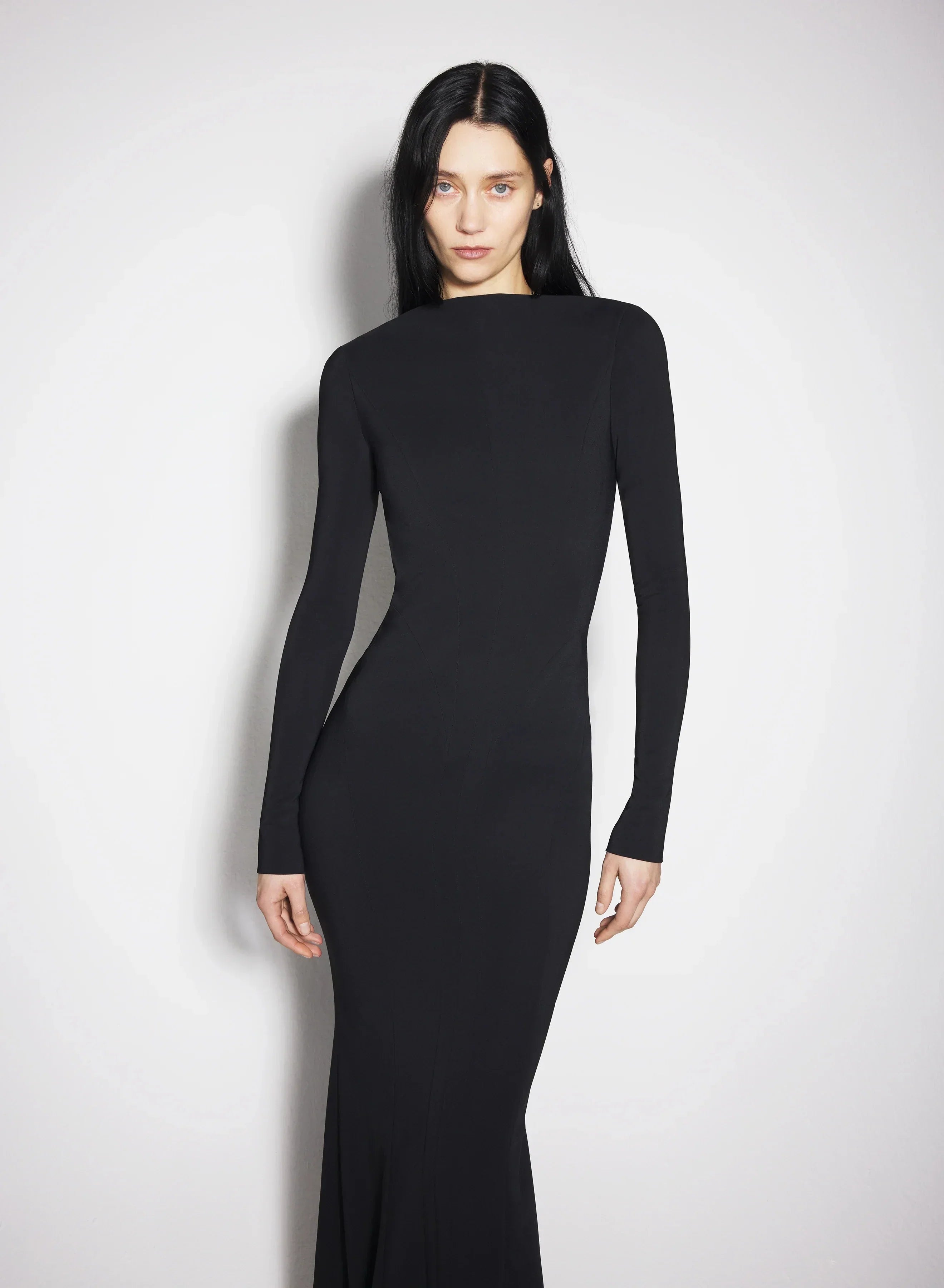 Elegant Evening Party Dress Women Long Sleeve Sexy Backless Bodycon Long Maxi Dress Style Red Carpet Outfit