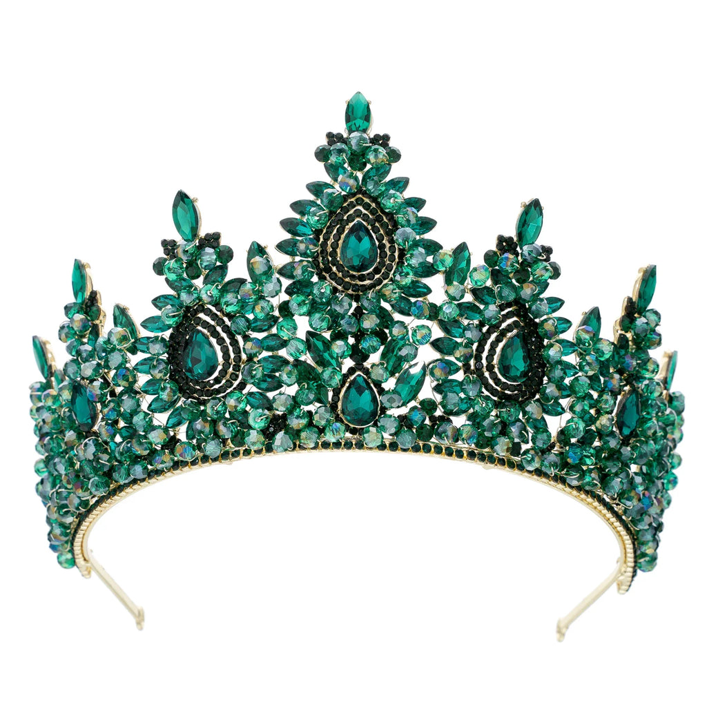 Crystal Queen Crowns For Women Princess Bridal Tiara Crown For Wedding Pageant Bride Headpiece Party Prom Hair Jewelry Headdress as picture 3