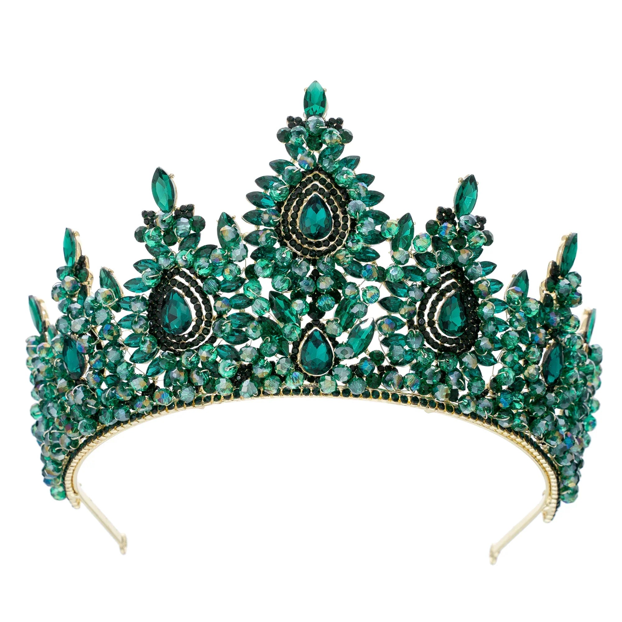 Crystal Queen Crowns For Women Princess Bridal Tiara Crown For Wedding Pageant Bride Headpiece Party Prom Hair Jewelry Headdress as picture 3