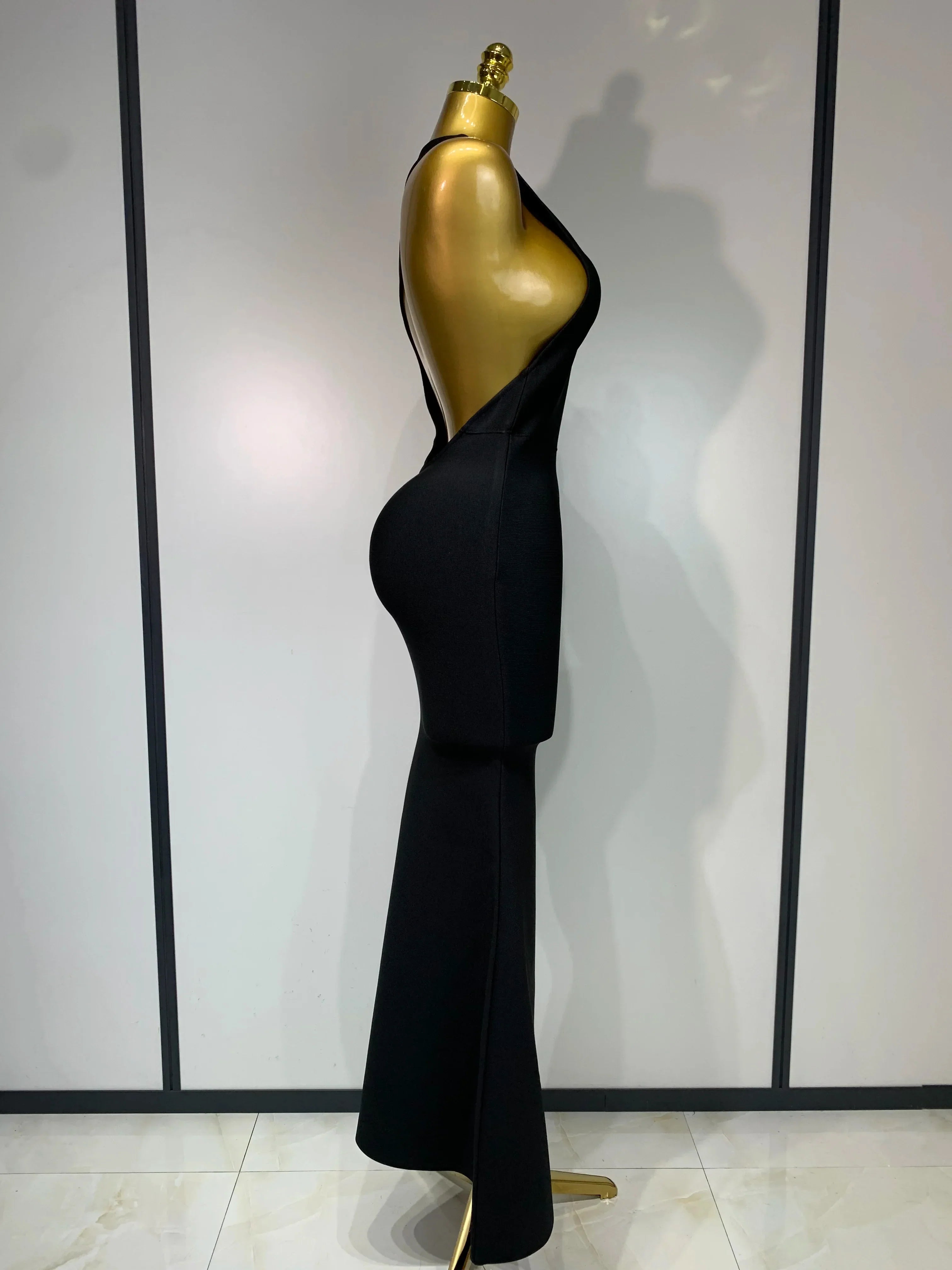 Women Sexy Backless Design Sleeveless Bodycon Bandage Dress Celebrity Elegant Evening Club Party Luxury Birthday Dresses