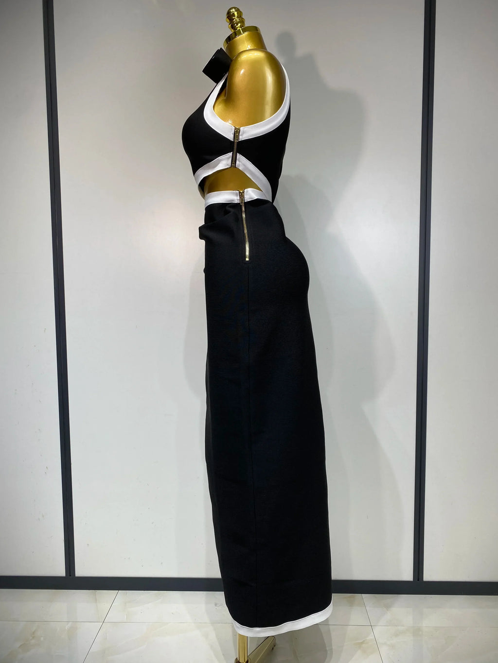 Women Celebrity Sexy One Shoulder Cut Out Split Maxi Long Bodycon Bandage Dress  Elegant Evening Club Birthday Party Dress