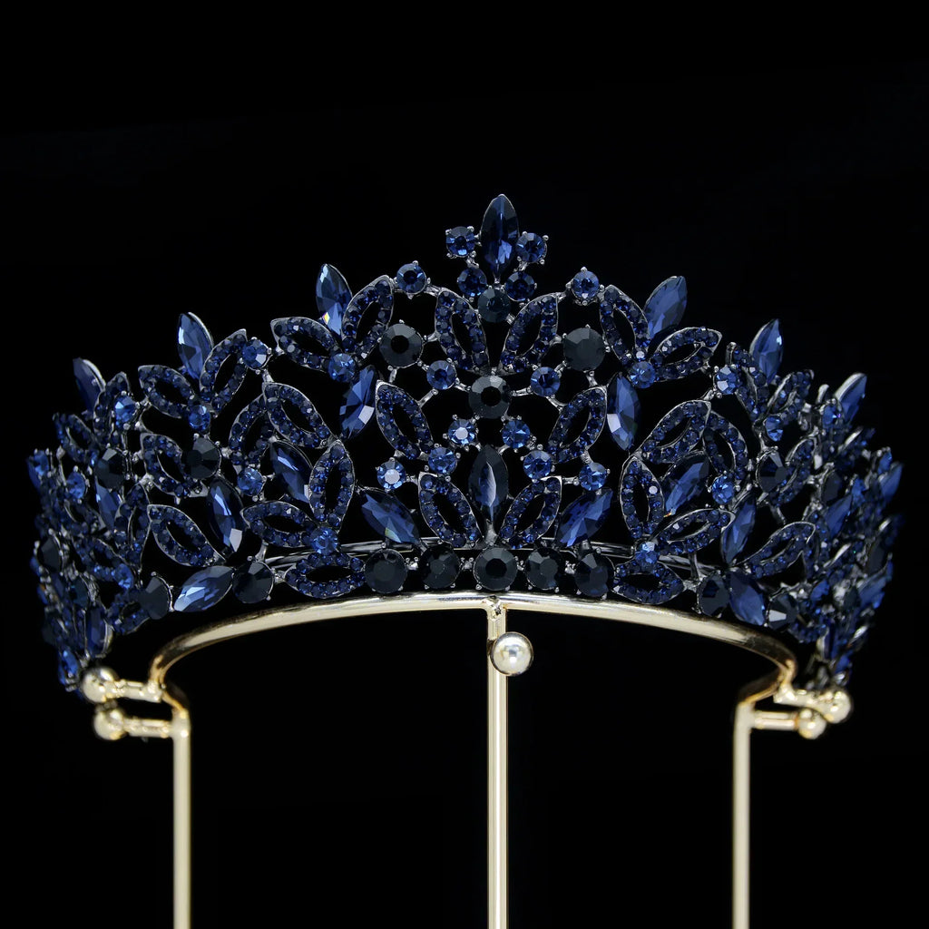 Crystal Crowns For Queen Princess Bridal Tiara Crown For Wedding Hair Accessories Women Crown for Pageant Bride Prom Headpieces Silver Plated