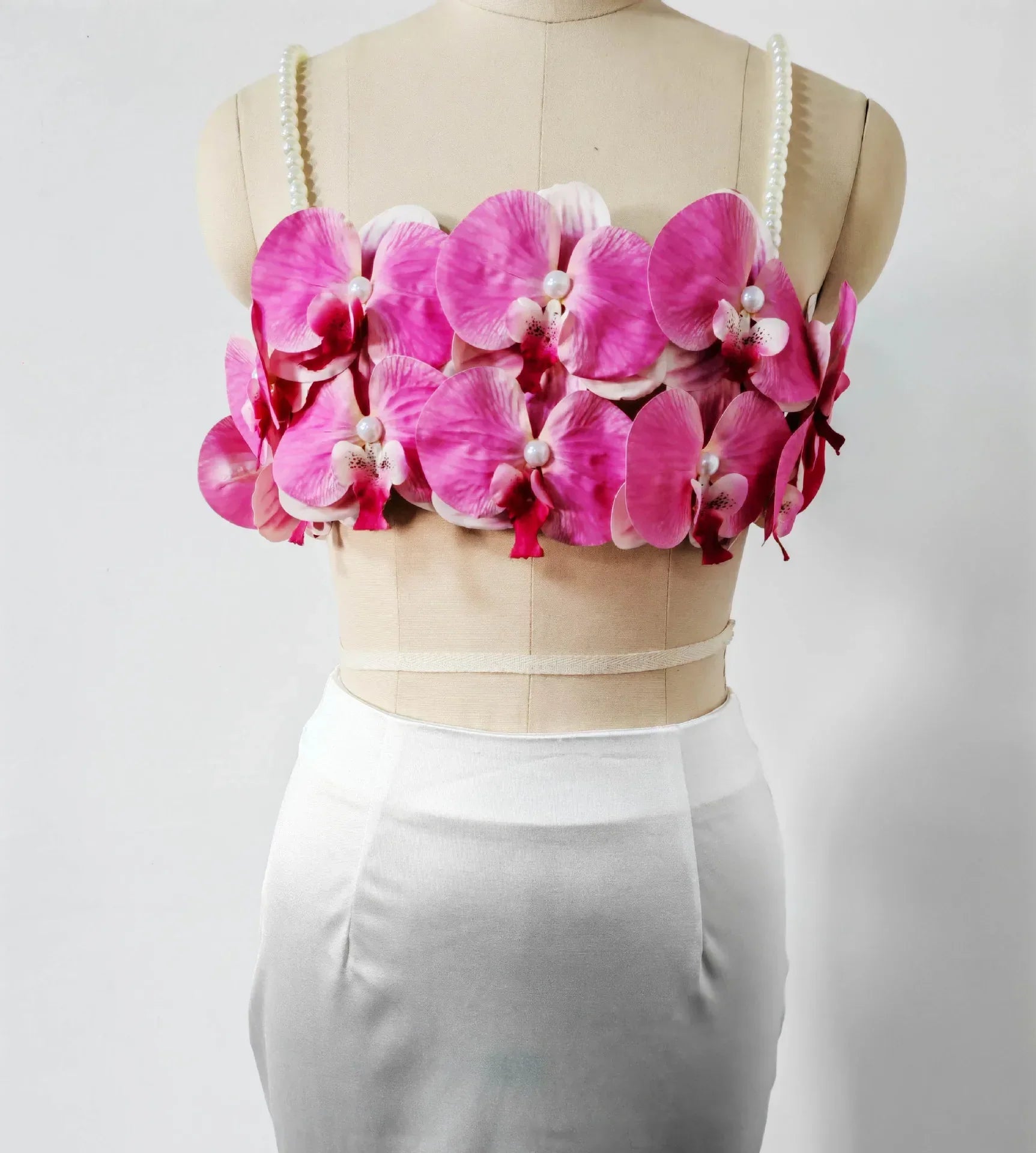 Pink Florals Women Sleeveless Sexy Square Collar 2 Pieces Bodycon Long Dress Cute Vacation Birthday Party Celebrate Dress