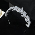 AAA Zircon Tiaras and Crowns Cubic Zirconia Headband For Brides Women CZ Headpiece Bridal Jewelry Wedding Hair Accessories a