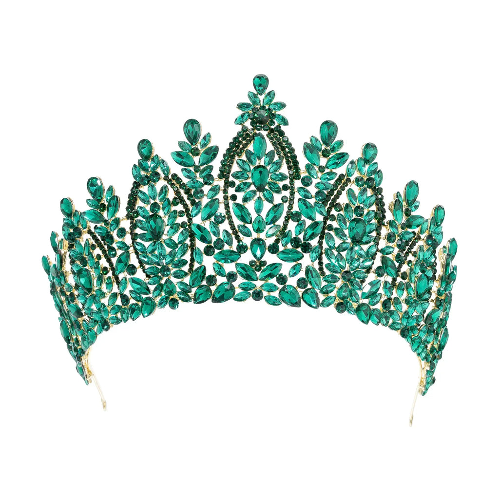 Crystal Wedding Crowns For Queens Princess Large Bridal Tiara Crown For Pageant Miss Universe Wedding Hair Jewelry Headdress as picture 1