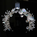Wedding Hair Accessories Flower Leaf Headband Hairband Brides Women Girl Headpieces Gold Color Headwear Headdress Bridal Jewelry b