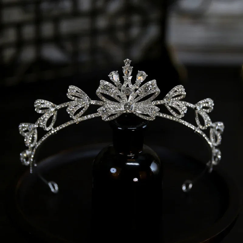 Crystal Tiaras And Crowns For Wedding Bride Headpiece Pearl Bridal Headbands Tiaras For Women Girl 15 Years Party Prom Headdress as picture