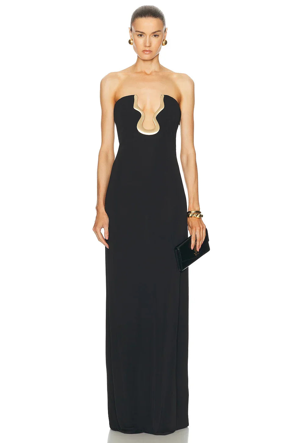Fashion Women Sexy Strapless Bodycon Bandage Long Maxi Dress Celebrate Fashion Nightclub Party Birthday Dress Vestido black