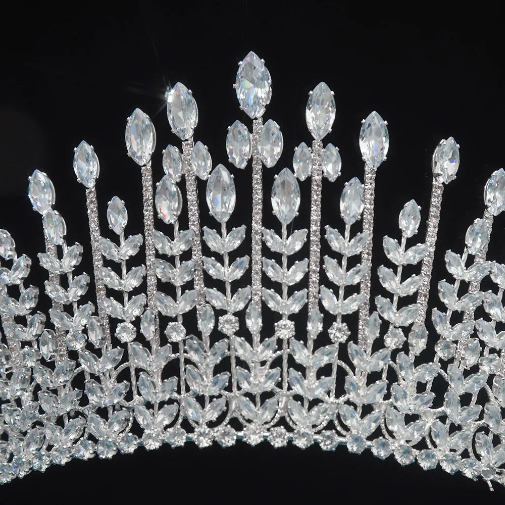 Crystal AAA Zircon Tiaras and Crowns Headband Brides Birthday Gift Prom Pageant Diadem Wedding Accessories Bridal Hair Jewelry
