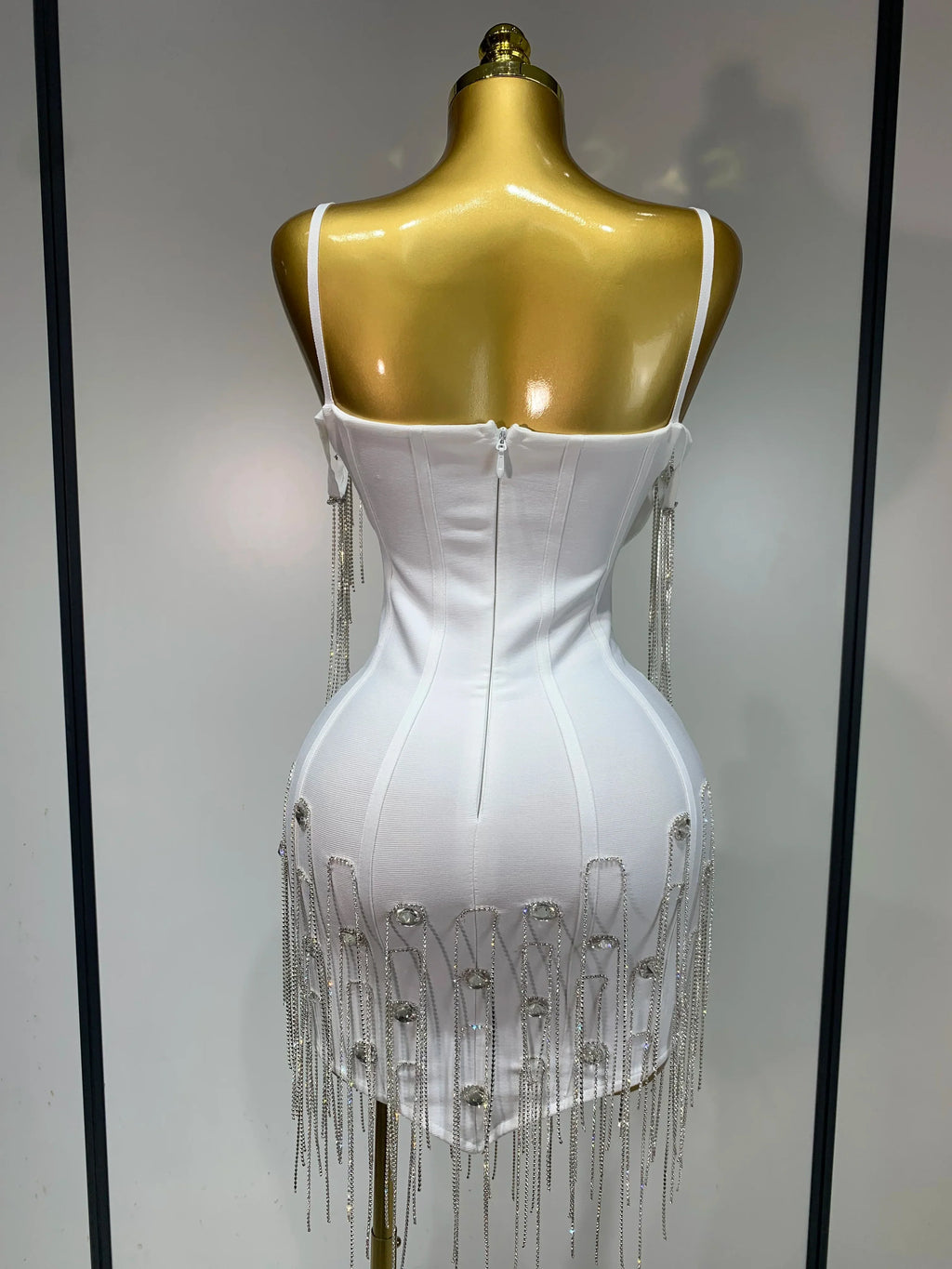 Women Sexy Backless Spaghetti Strap Bodycon Sleeveless Bandage Dress Elegant Prom Gown Club Evening Party Birthday Dresses