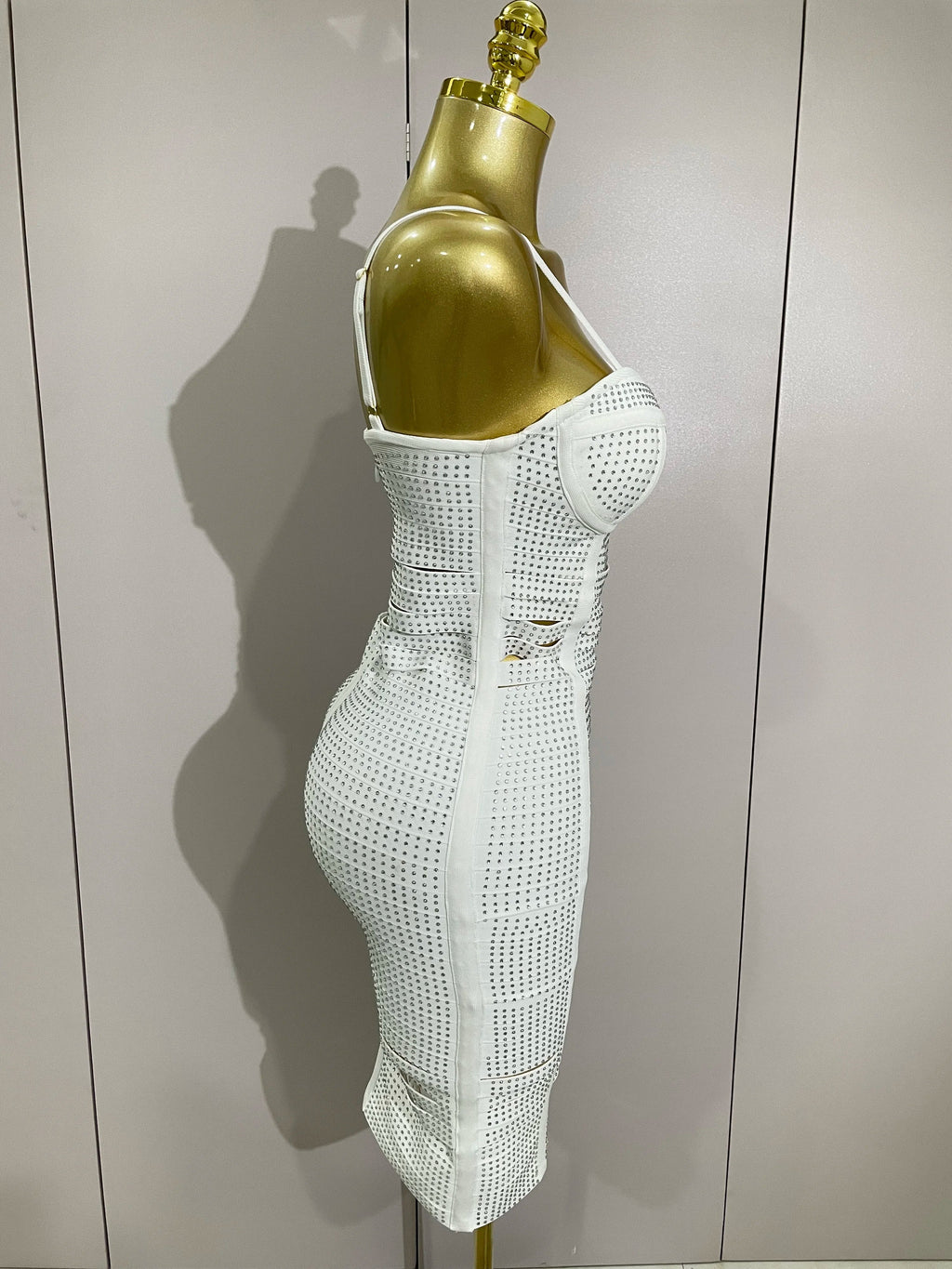Shiny Diamond White Sleeveless V-neck Slim Short Dress  Women Elegant Evening Club Prom Birthday Cocktail Dresses Vestido